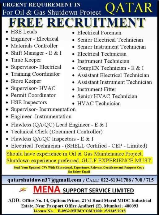 gulf-job-vacancy-2021